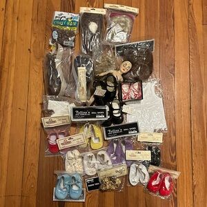 New Old Stock Vintage Doll & Doll Making Lot Tallina’s Shoes Wigs Clothes
